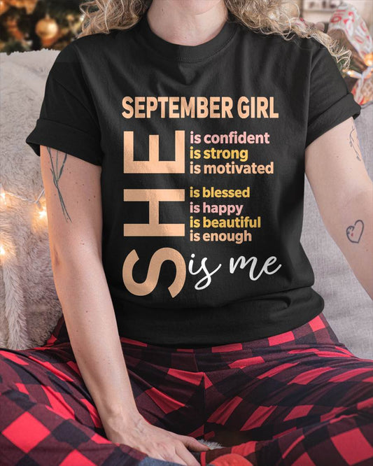 SEPTEMBER GIRL - SELF LOVE TYPOGRAPHY - FOR WOMEN - TLEE09 (SKU2606-255-09)
