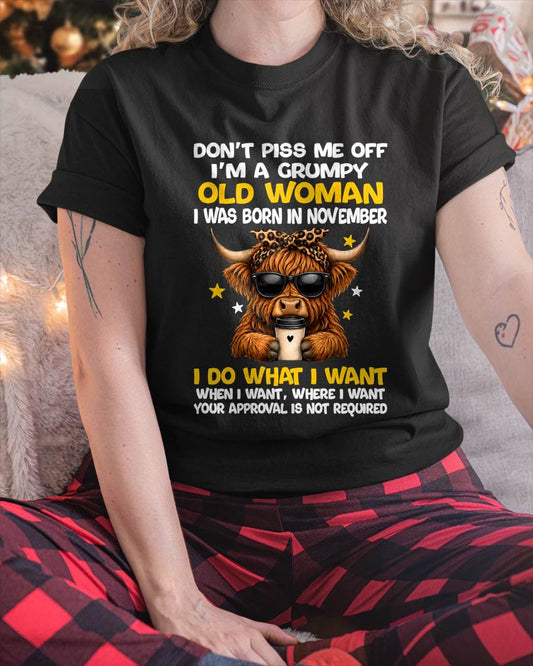 NOVEMBER BORN WOMAN FUNNY SHIRT - FOR WOMEN - TLEE11 (SKU2607-217-11)