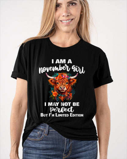 NOVEMBER GIRL ONE OF A KIND TEE - FOR WOMEN - TLEE11 (SKU2607-296-11)