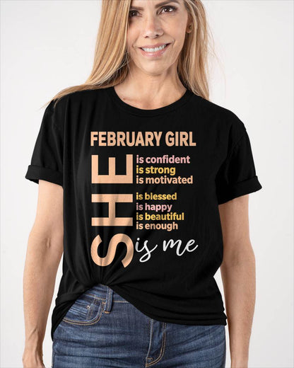 FEBRUARY GIRL - SELF LOVE TYPOGRAPHY - FOR WOMEN - TLEE02 (SKU2606-255-02)