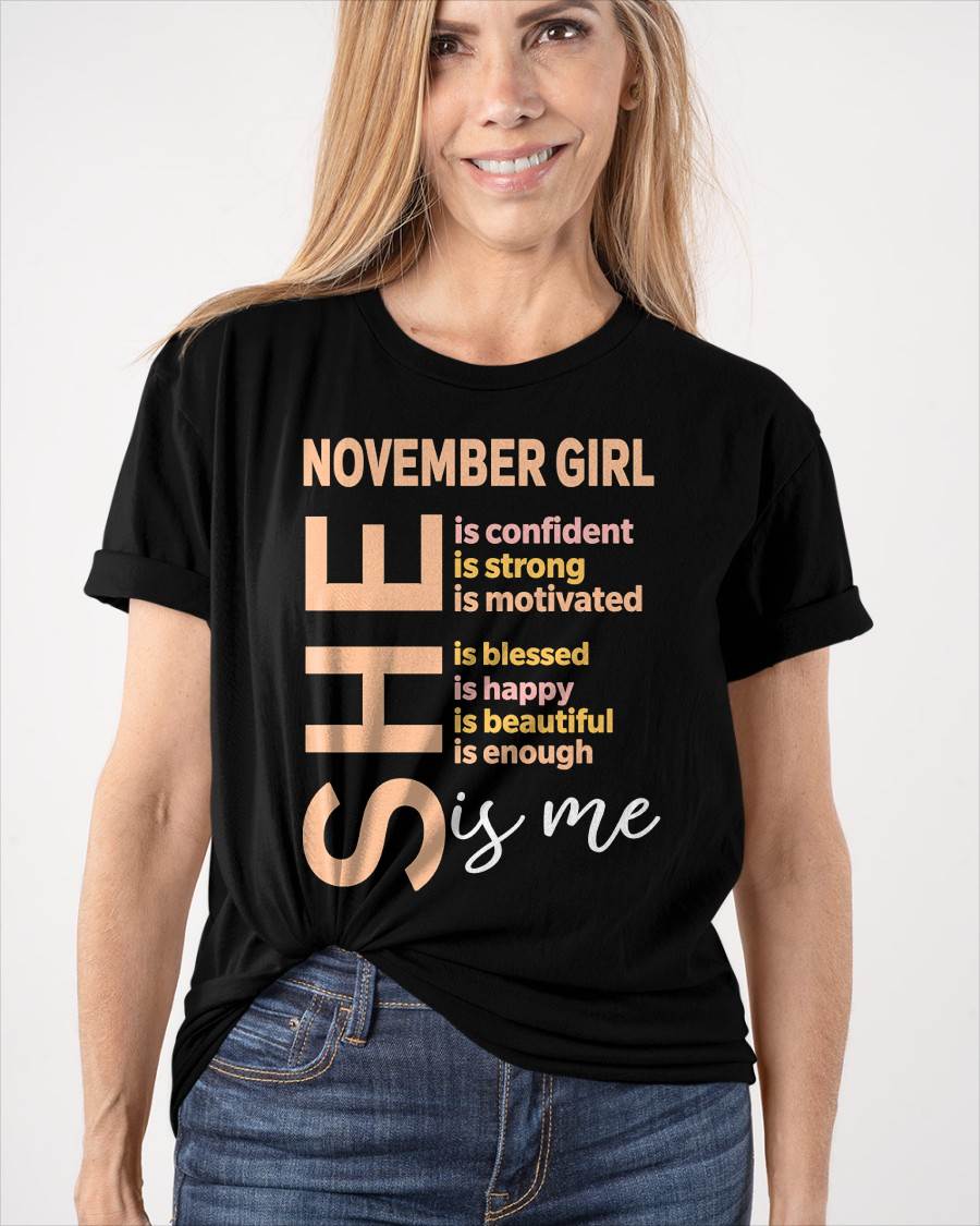 NOVEMBER GIRL - SELF LOVE TYPOGRAPHY - FOR WOMEN - TLEE11 (SKU2606-255-11)