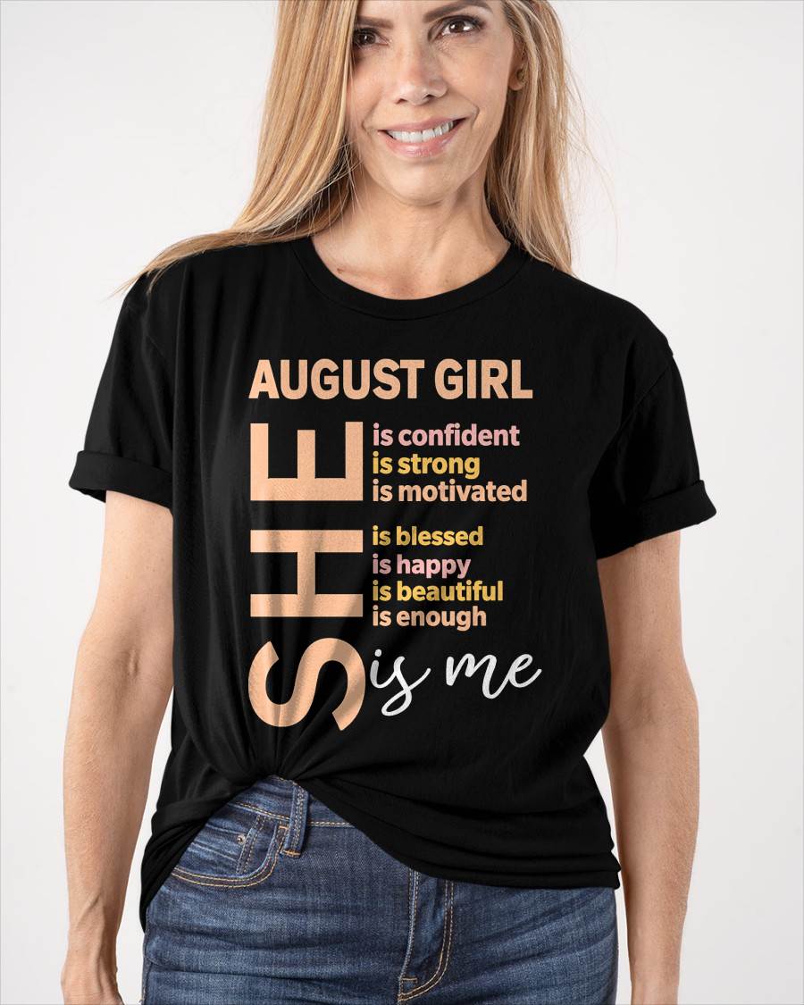AUGUST GIRL - SELF LOVE TYPOGRAPHY - FOR WOMEN - TLEE08 (SKU2606-255-08)
