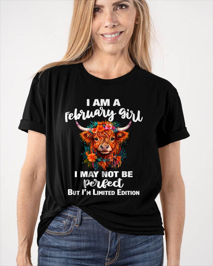 FEBRUARY GIRL ONE OF A KIND TEE - FOR WOMEN - TLEE02 (SKU2607-296-02)
