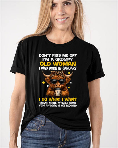 JANUARY BORN WOMAN FUNNY SHIRT - FOR WOMEN - TLEE01 (SKU2607-217-01)