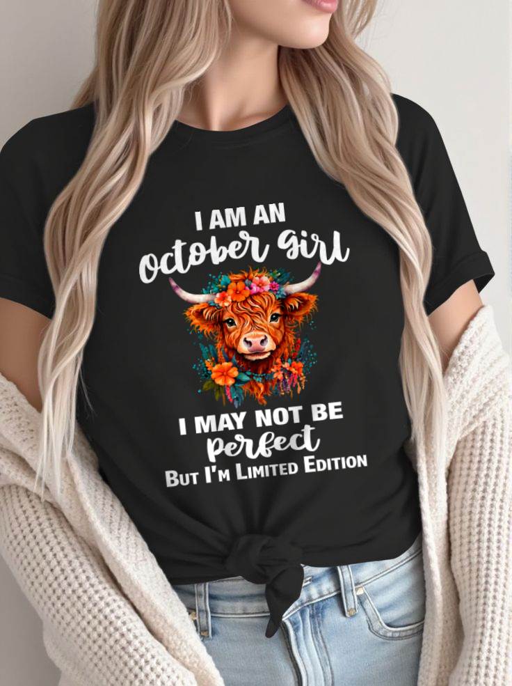 OCTOBER GIRL ONE OF A KIND TEE - FOR WOMEN - TLEE10 (SKU2607-296-10)