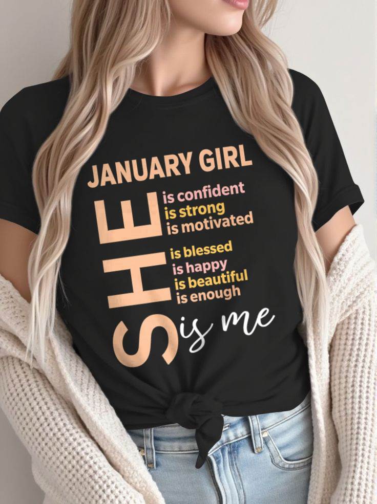 JANUARY GIRL - SELF LOVE TYPOGRAPHY - FOR WOMEN - TLEE01 (SKU2606-255-01)