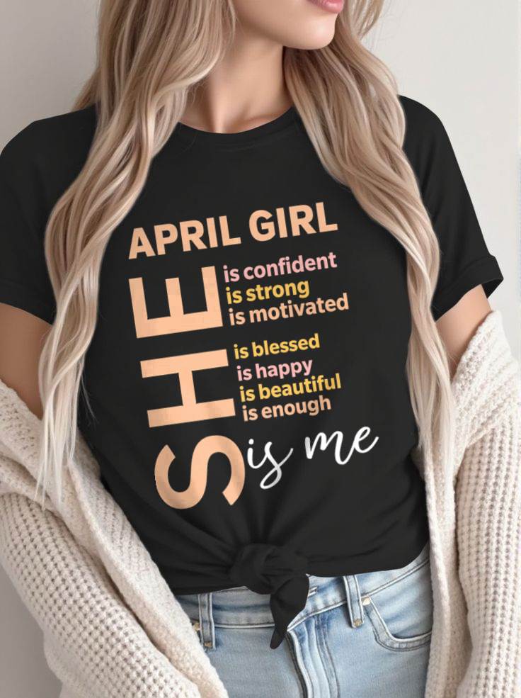 APRIL GIRL - SELF LOVE TYPOGRAPHY - FOR WOMEN - TLEE04 (SKU2606-255-04)