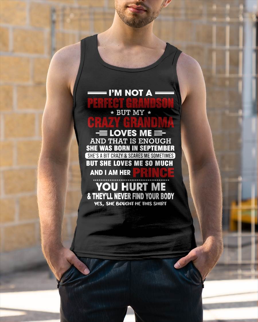 SEPTEMBER - NOT A PERFECT GRANDSON, BUT LOVED BY MY CRAZY GRANDMA - FROM GRANDMA - TLEE09 (SKU2603-187-09)