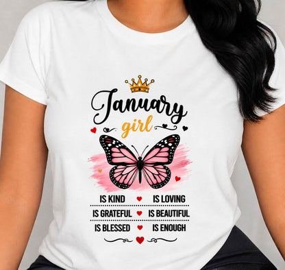 JANUARY GIRL BUTTERFLY SHIRT - FOR WOMEN - TLEE01 (SKU2608-593-01)