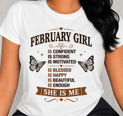 FEBRUARY GIRL – FAITH, STRENGTH & BEAUTY - FOR WOMEN - TLEE02 (SKU2605-378-02)