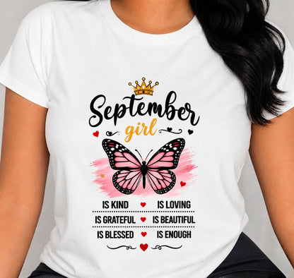 SEPTEMBER GIRL BUTTERFLY SHIRT - FOR WOMEN - TLEE09 (SKU2608-593-09)