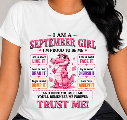 SEPTEMBER GIRL CUTE ALLIGATOR TEE - FOR WOMEN - TLEE09 (SKU2607-236-09)