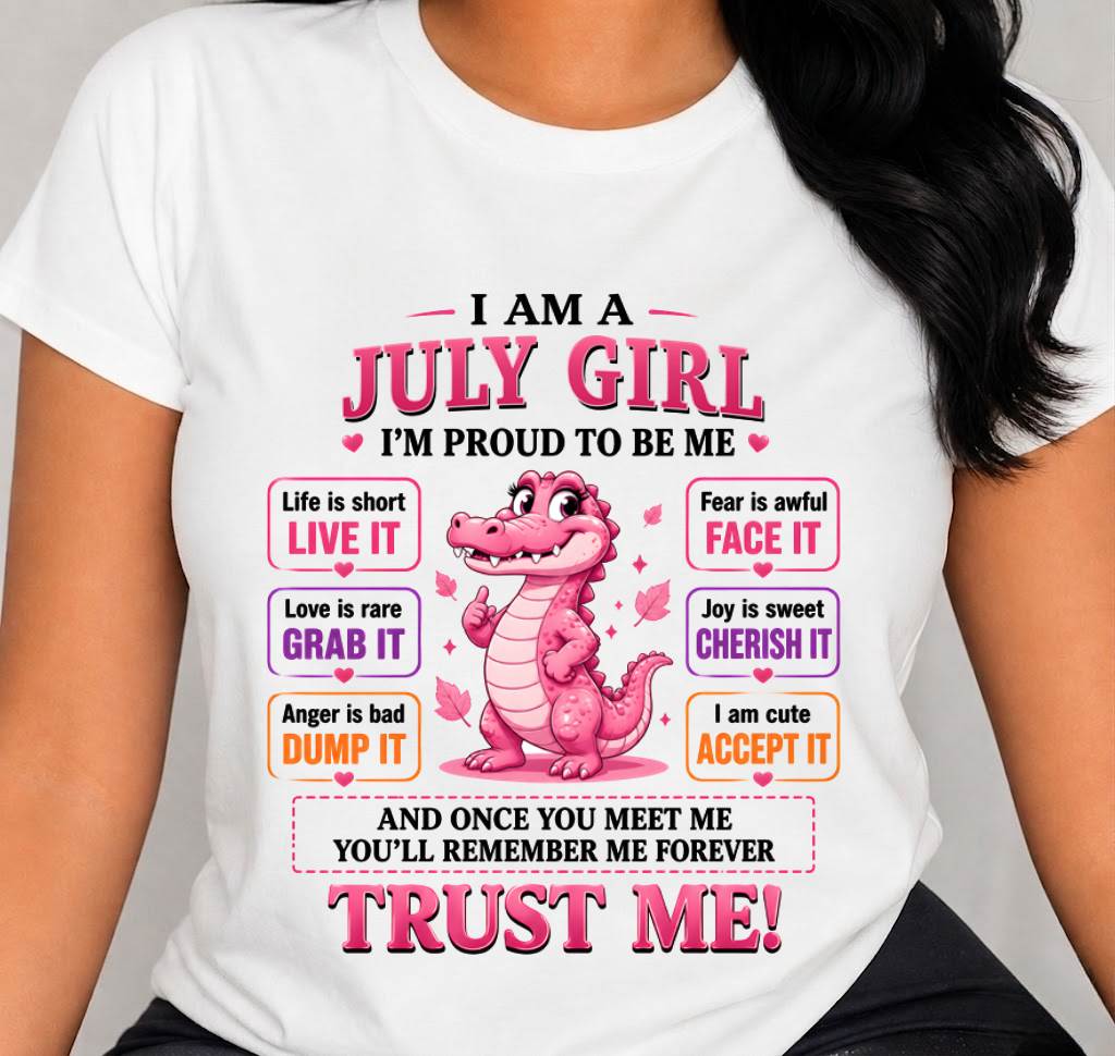 JULY GIRL CUTE ALLIGATOR TEE - FOR WOMEN - TLEE07 (SKU2607-236-07)