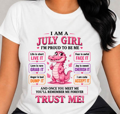 JULY GIRL CUTE ALLIGATOR TEE - FOR WOMEN - TLEE07 (SKU2607-236-07)
