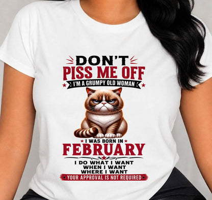 FEBRUARY – ZERO PATIENCE FUNNY CAT - FOR WOMEN - TLEE02 (SKU2608-291-02)