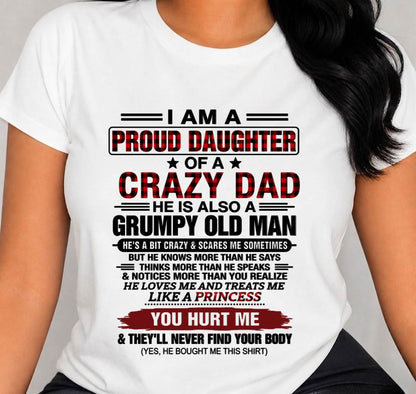 BEST DAD BEST DAUGHTER SHIRT - FROM DAD - TLEE00 (SKU2608-27-00)