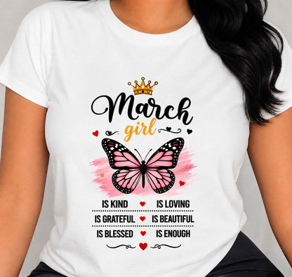 MARCH GIRL BUTTERFLY SHIRT - FOR WOMEN - TLEE03 (SKU2608-593-03)