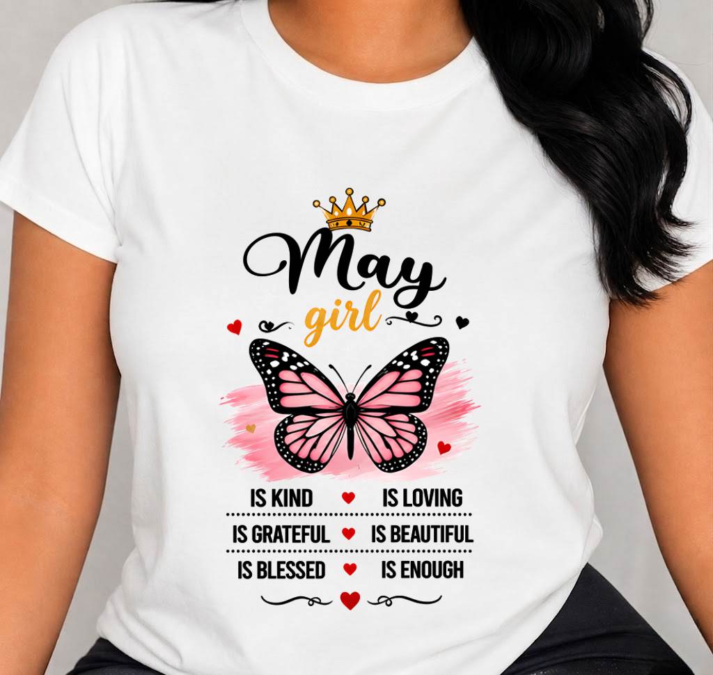 MAY GIRL BUTTERFLY SHIRT - FOR WOMEN - TLEE05 (SKU2608-593-05)