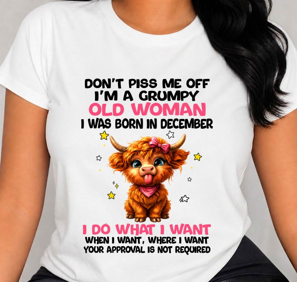 DECEMBER GRUMPY LADY SHIRT - FOR WOMEN - TLEE12 (SKU2607-215-12)