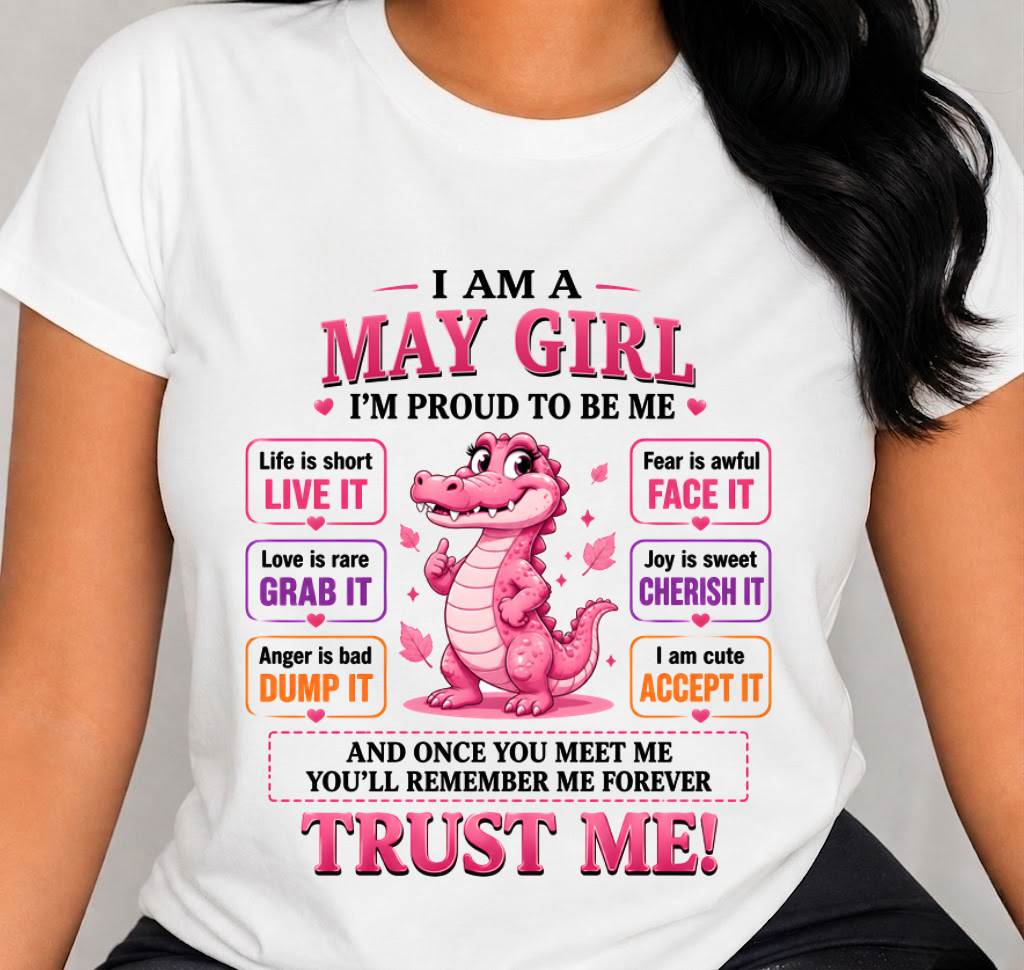 MAY GIRL CUTE ALLIGATOR TEE - FOR WOMEN - TLEE05 (SKU2607-236-05)