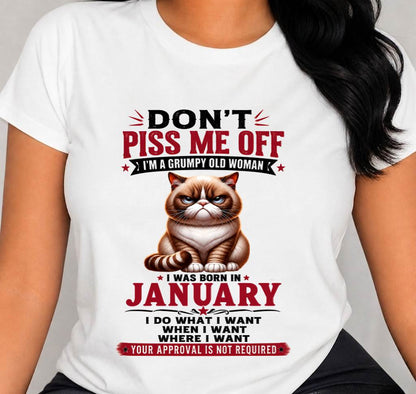 JANUARY – ZERO PATIENCE FUNNY CAT - FOR WOMEN - TLEE01 (SKU2608-291-01)