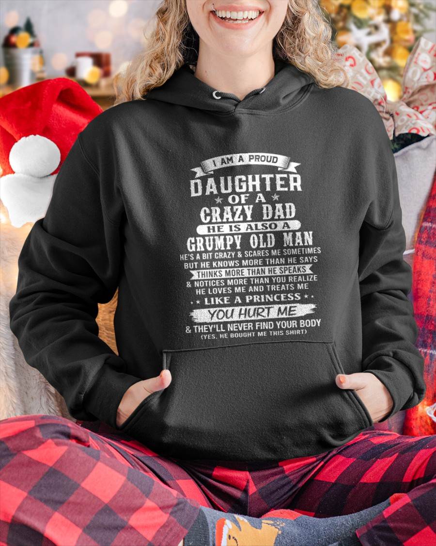 CRAZY DAD PROUD DAUGHTER SHIRT - FROM DAD - TLEE00 (SKU2607-221-00)