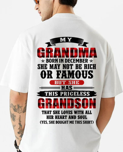 DECEMBER GRANDMA - HER PRICELESS GRANDSON - FROM GRANDMA - TLEE12 (SKU2606-337-12)