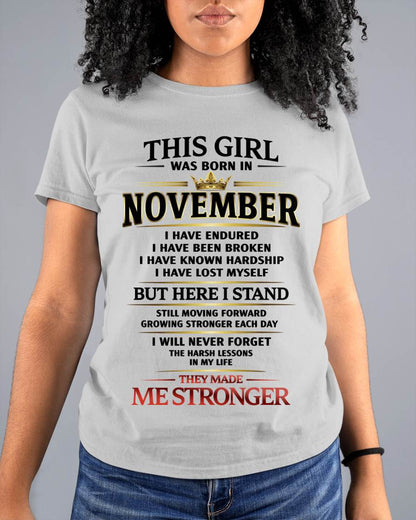 NOVEMBER - THE LESSONS HURT, BUT THEY MADE ME STRONGER - FOR WOMEN - TLEE11 (SKU2602-217-11)