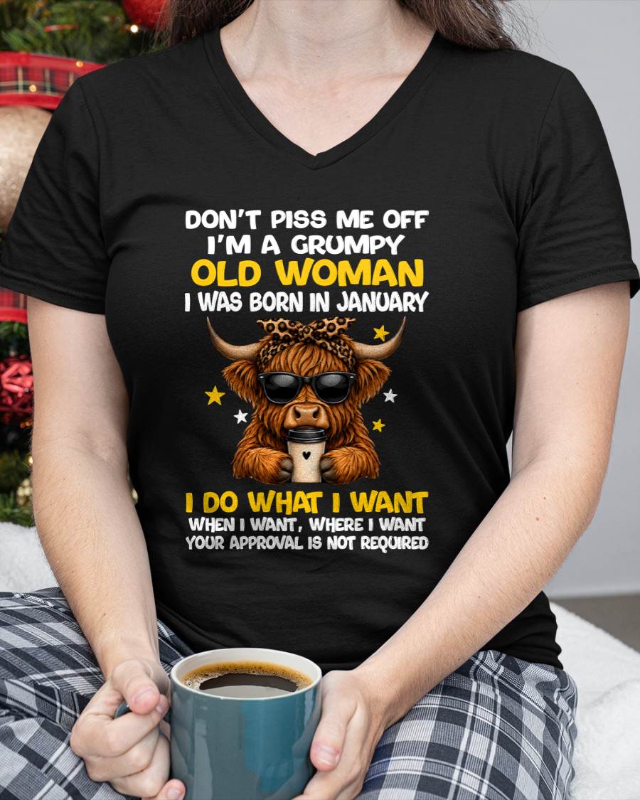 JANUARY BORN WOMAN FUNNY SHIRT - FOR WOMEN - TLEE01 (SKU2607-217-01)