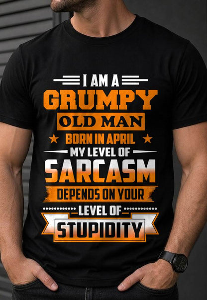 APRIL GRUMPY OLD MAN SHIRT - FOR MAN - TLEE04 (SKU2605-128-04)