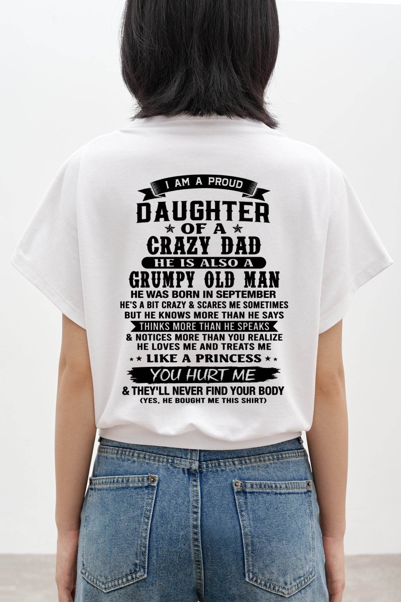 SEPTEMBER - FUNNY DAD AND DAUGHTER SHIRT - FROM DAD - TLEE09 (SKU2606-394-09)