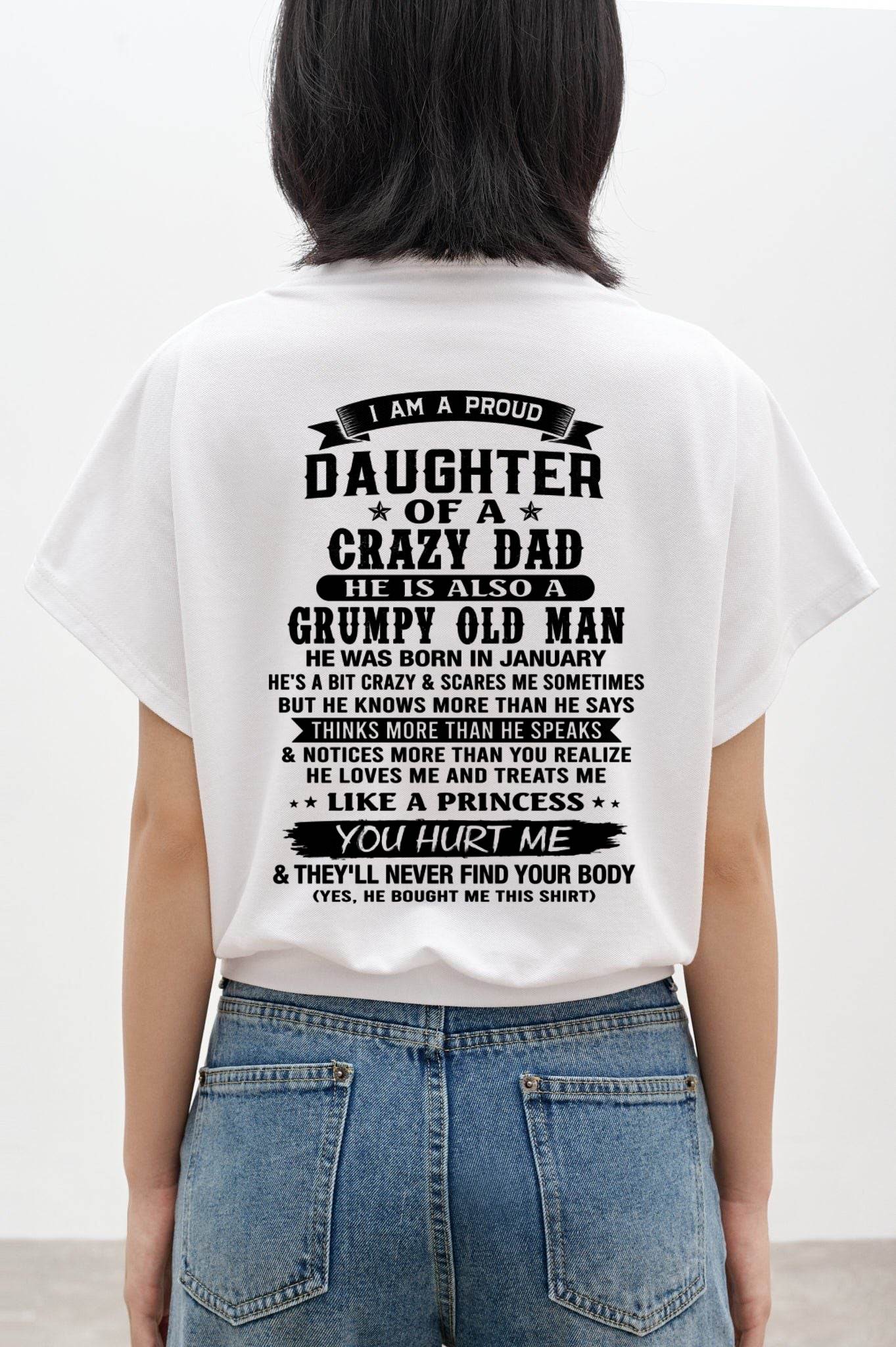 JANUARY - FUNNY DAD AND DAUGHTER SHIRT - FROM DAD - TLEE01 (SKU2606-394-01)
