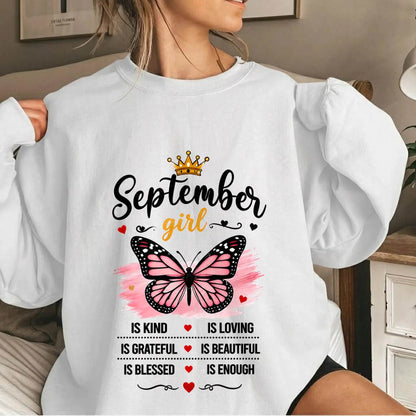 SEPTEMBER GIRL BUTTERFLY SHIRT - FOR WOMEN - TLEE09 (SKU2608-593-09)
