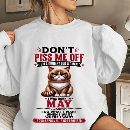 MAY – ZERO PATIENCE FUNNY CAT - FOR WOMEN - TLEE05 (SKU2608-291-05)