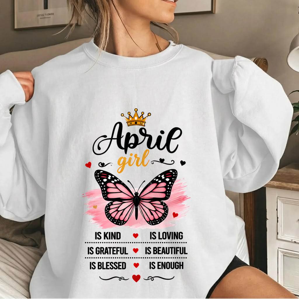 APRIL GIRL BUTTERFLY SHIRT - FOR WOMEN - TLEE04 (SKU2608-593-04)