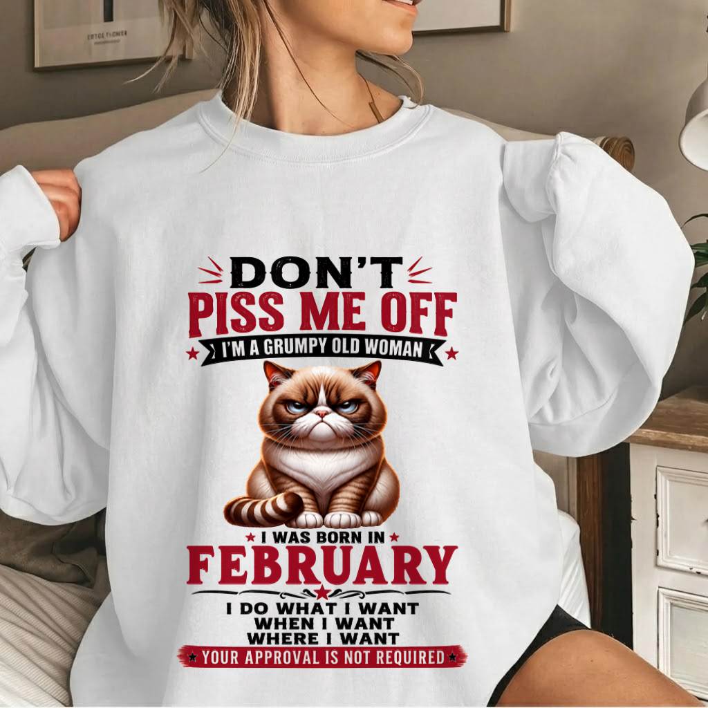 FEBRUARY – ZERO PATIENCE FUNNY CAT - FOR WOMEN - TLEE02 (SKU2608-291-02)