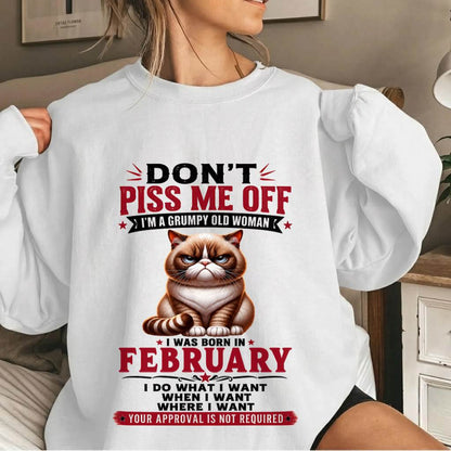 FEBRUARY – ZERO PATIENCE FUNNY CAT - FOR WOMEN - TLEE02 (SKU2608-291-02)