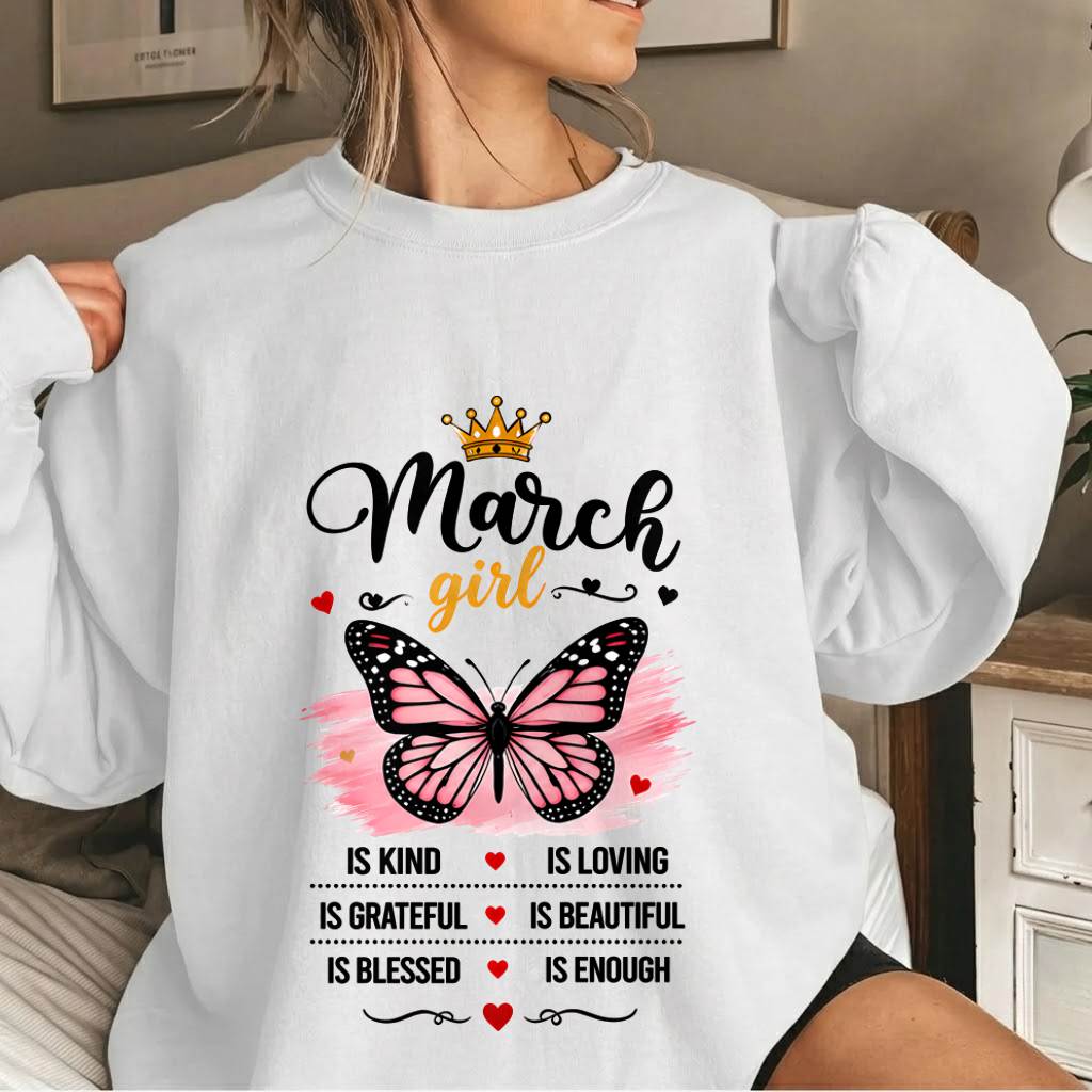 MARCH GIRL BUTTERFLY SHIRT - FOR WOMEN - TLEE03 (SKU2608-593-03)