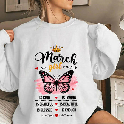 MARCH GIRL BUTTERFLY SHIRT - FOR WOMEN - TLEE03 (SKU2608-593-03)