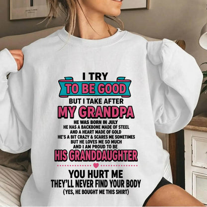 JULY - I TRY TO BE GOOD BUT I TAKE AFTER MY GRANDPA - FROM GRANDPA - TLEE07 (SKU2606-212-07)