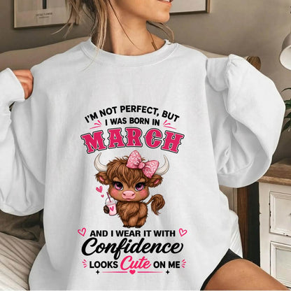 MARCH BORN CONFIDENCE TEE - FOR WOMEN - TLEE03 (SKU2608-118-03)