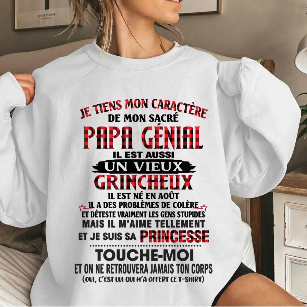 AOÛT / FILLE À PAPA GÂTÉE ET FIÈRE - CADEAU DE PAPA - TLEE08 (SKU2605-355-08)