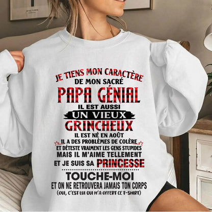 AOÛT / FILLE À PAPA GÂTÉE ET FIÈRE - CADEAU DE PAPA - TLEE08 (SKU2605-355-08)