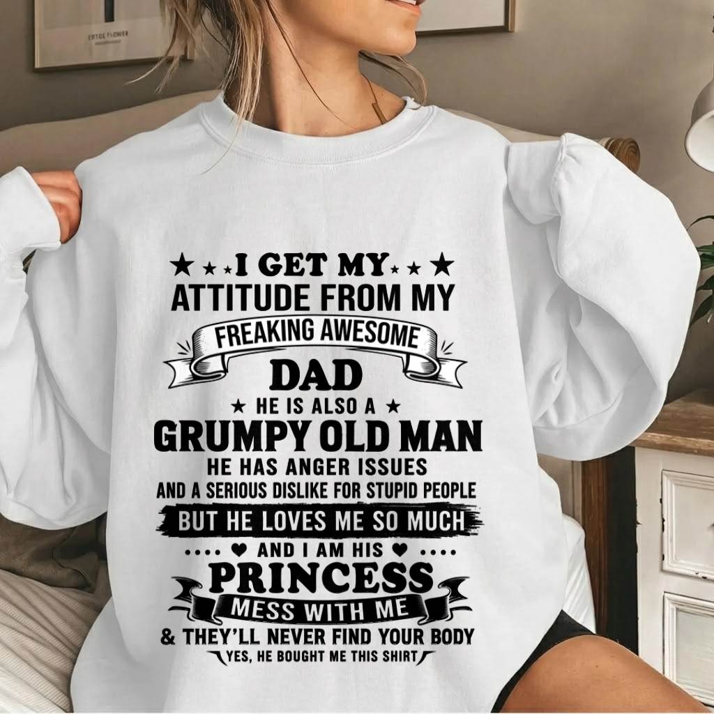 AWESOME DAD PRINCESS SHIRT - FROM DAD - TLEE00 (SKU2607-352-00)