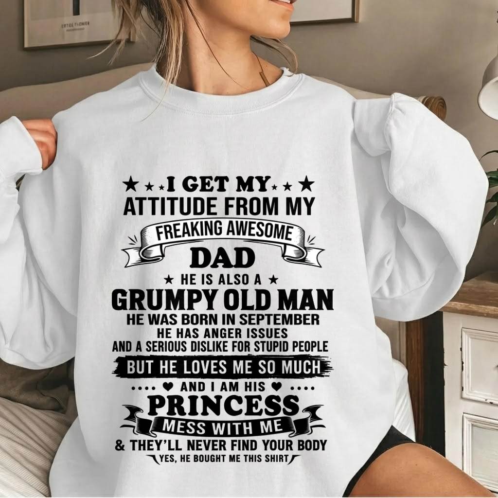 SEPTEMBER - AWESOME DAD PRINCESS SHIRT - FROM DAD - TLEE09 (SKU2607-352-09)