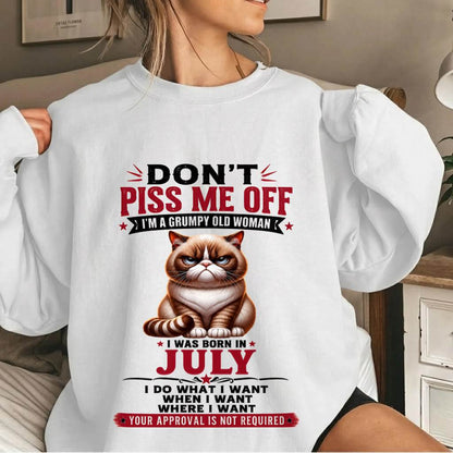 JULY – ZERO PATIENCE FUNNY CAT - FOR WOMEN - TLEE07 (SKU2608-291-07)