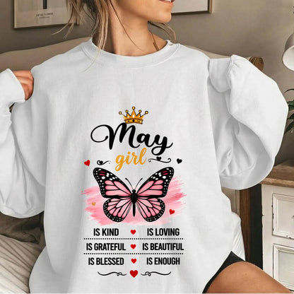 MAY GIRL BUTTERFLY SHIRT - FOR WOMEN - TLEE05 (SKU2608-593-05)