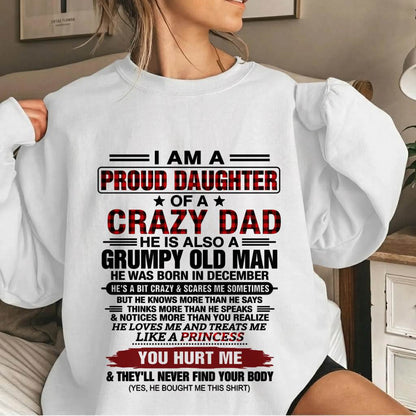 DECEMBER - BEST DAD BEST DAUGHTER SHIRT - FROM DAD - TLEE12 (SKU2608-27-12)