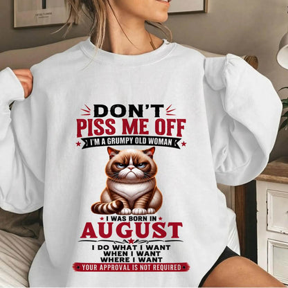 AUGUST – ZERO PATIENCE FUNNY CAT - FOR WOMEN - TLEE08 (SKU2608-291-08)