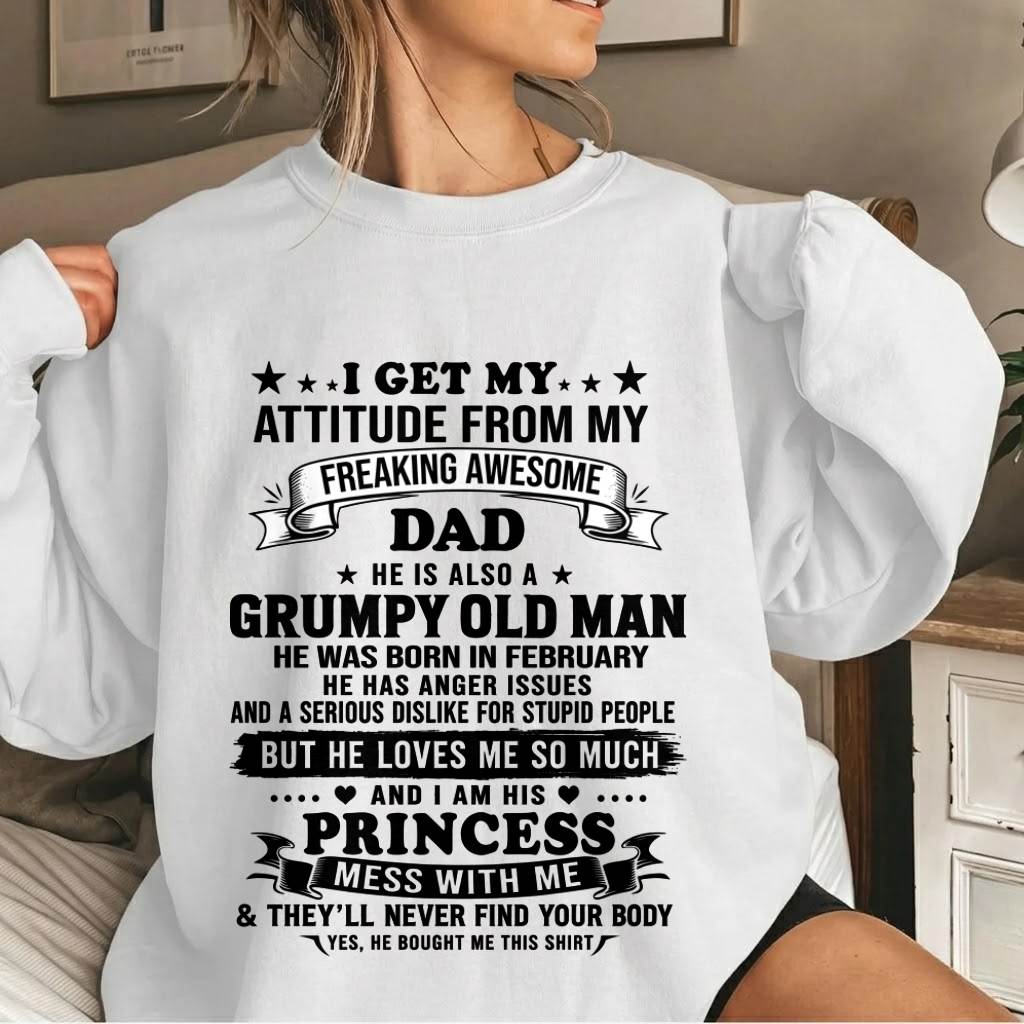 FEBRUARY - AWESOME DAD PRINCESS SHIRT - FROM DAD - TLEE02 (SKU2607-352-02)